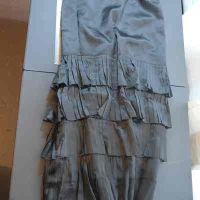 2023.dpw.365 - skirt - satin w/ pleated ruffles, hemstitched