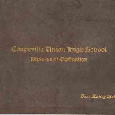 Vene Hatley Fisher's Diploma of Graduation