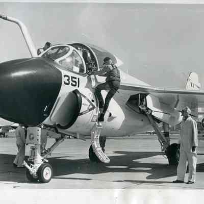 Jerry Peterson Exiting A-6 Intruder