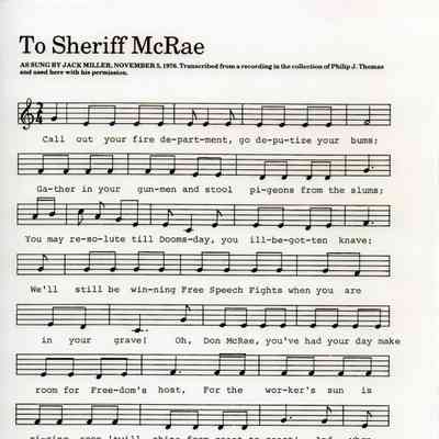 "To Sheriff McRae"