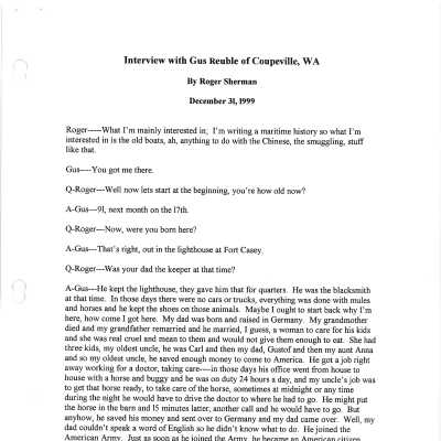 Interview with Gus Reuble