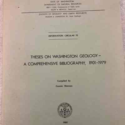 Theses on Washington Geology, A comprehensive Bibliography 1901-1979