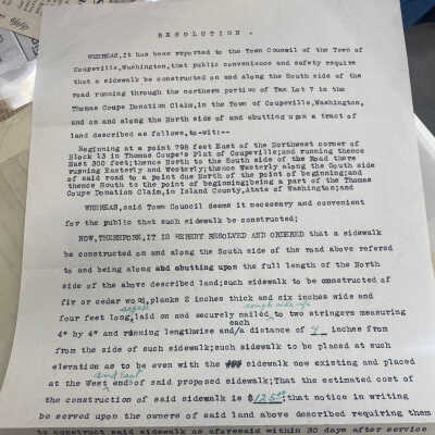 Resolution of Sidewalk Lot 7