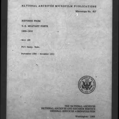 Returns from US Military Posts 1800-1916