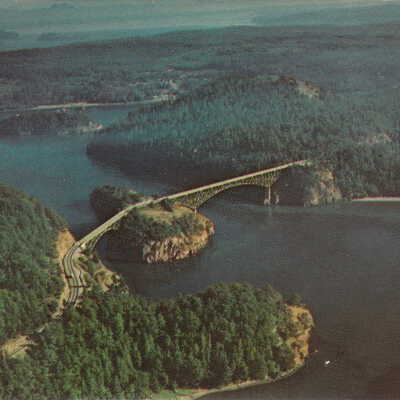 Canoe and Deception Pass Bridges: Origsize: 3.5x5.5; Origformat: Print-Photographic