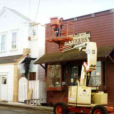 Preparing Front Street for Filming
