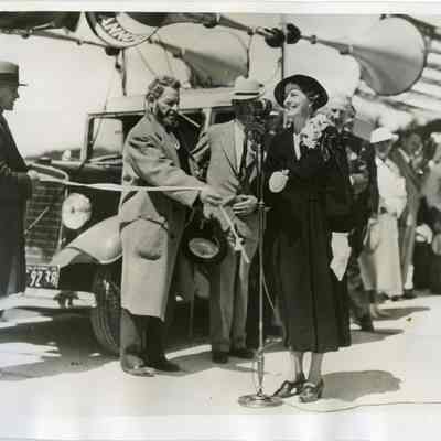 Pearl Wanamaker at Ribbon Cutting Ceremony for Deception Pass Bridge