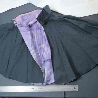 Black/Lavender Handstitched Cape