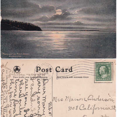 Moonlight on Puget Sound, Washington
