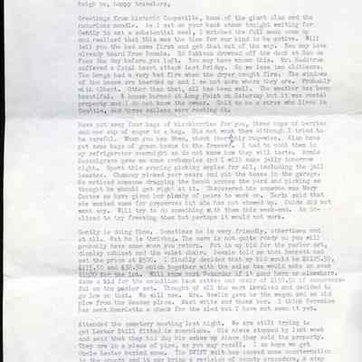 003 - Cook letter to sister and brother-in-law, Maryalice & Ken Brooks, while they were visiting their daughter in England.: 9/11/1973