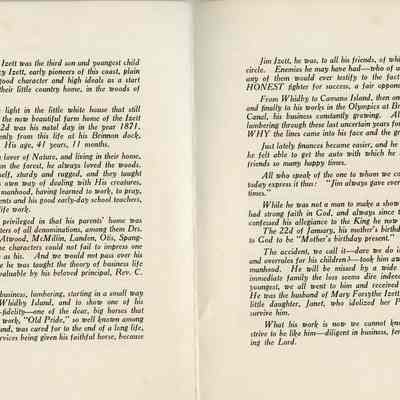 "A Sister's Tribute" - Obituary for James Alexander Izett: B. 1871 - D. 1/22/13 - age 41