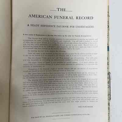 Funeral Record Book