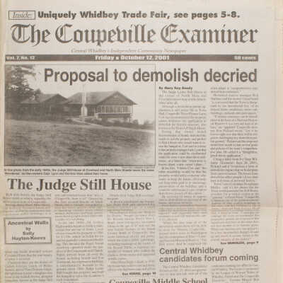 Coupeville Examiner, October 12, 2001