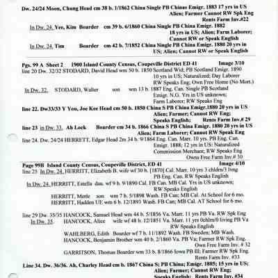 1900 Island County Census