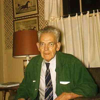 182. JRC "Daddy" sitting, Easter: Griffens House - April 1957