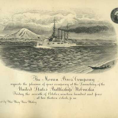 Moran Bros Battleship Nebraska Invitation