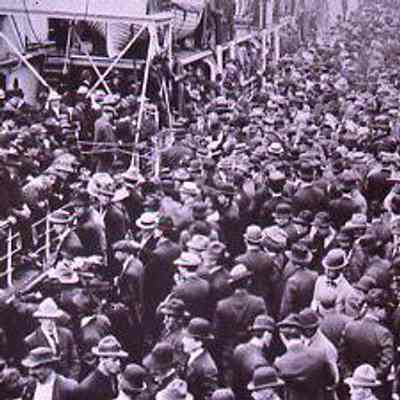 Boarding a Steamship