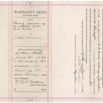 Warranty Deed - Annie M. Shoecraft to Luther Weedin