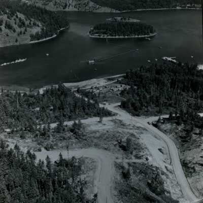 Aerial Photo of waterway and roadway