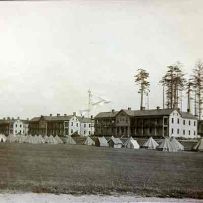 Parade Ground, Barracks, and Tents at Fort Casey
