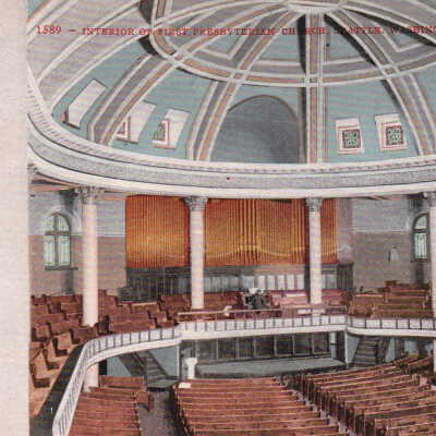 Interior of First Presbyterian Church, Seattle WA: Origsize: 3.5x5.5; Origformat: Print-Photographic