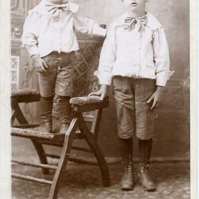 Photograph, Ernest and Percy Watson. See additional family info in photo description. Acc. # 2019.024.078