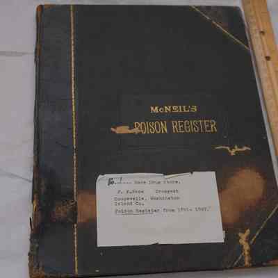 F. P. Race Drug Store Poison Register August 2d