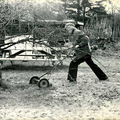 Dorothy Neil mowing