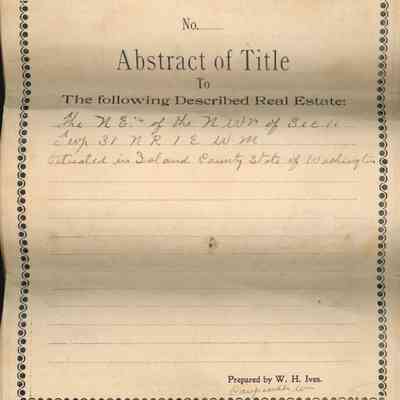 Abstract of Title - Hackney