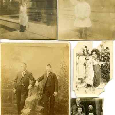 Top Left: Orren 1910 Las Vegas, Top Left: Mildred 1910: Bottom Left: Young man, Orren M. Ward (Senior)