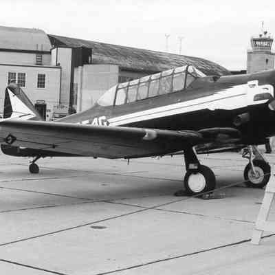 Small single engine plane at airshow.