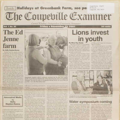 Coupeville Examiner, November 23, 2001