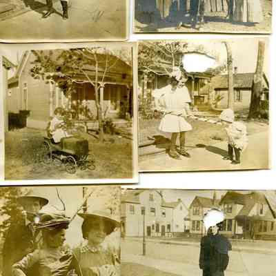 Top Right: "1909 Las Vegas, NM, Dad, Mildred, Lionel, Mom, Orren"; Middle Left: Orren: Bottom Right: Isaura Ward