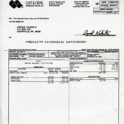 Cast & Crew Payroll for Practical Magic