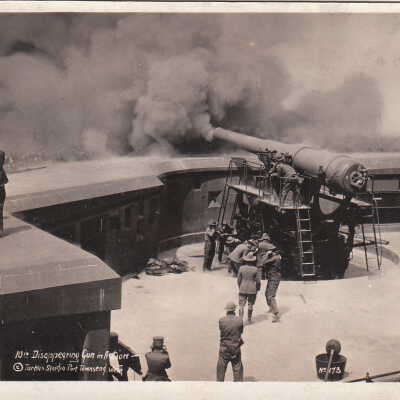 10 in Disappearing Gun in Action