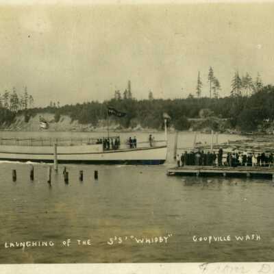 "Launching of the SS Whidby"