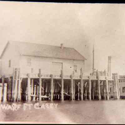 Quartermaster's Wharf and Boat at Fort Casey