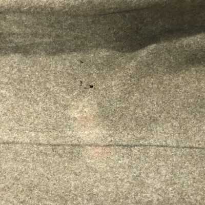 hole and discoloration