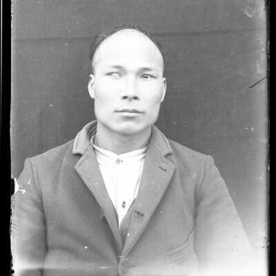 Asian man with cataract/blind - Negative, Glass-plate