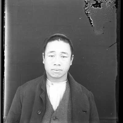 Asian Man - Negative, Glass-plate