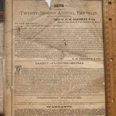 1878 - 22nd Annual Pamphlet