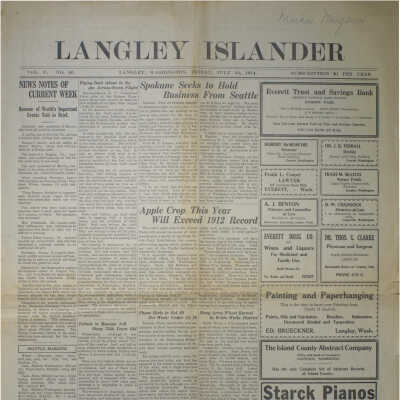 Langley Islander July 24, 1914.