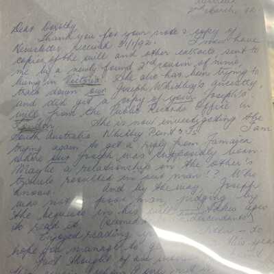Letter to Dorothy Neil, March 2, 1992