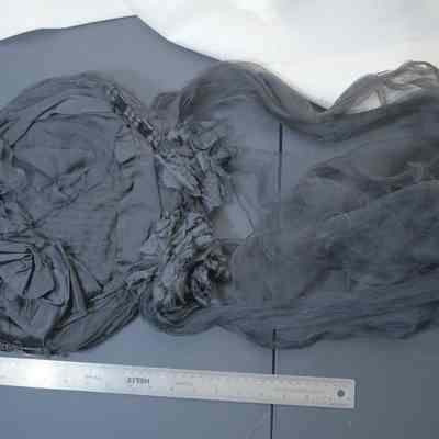 Black Chiffon Hat