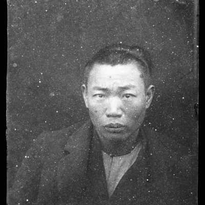 Asian man - Negative, Glass-plate