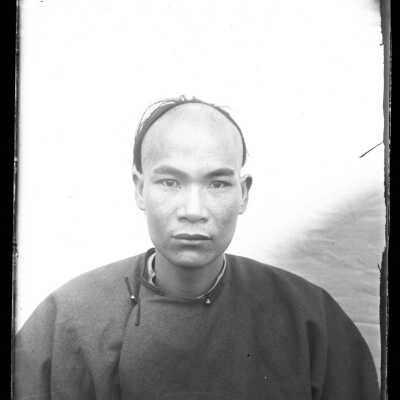 Asian Man - Negative, Glass-plate
