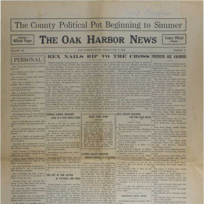 Oak Harbor News Oct. 9, 1914.