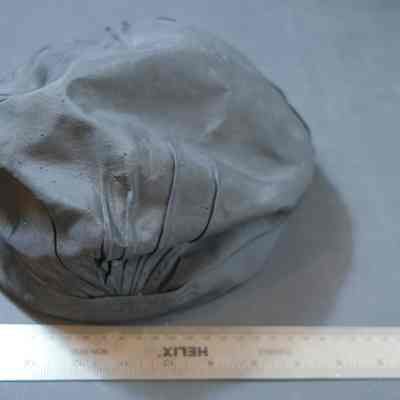 410 - black taffeta cloche: Louise Kaehler