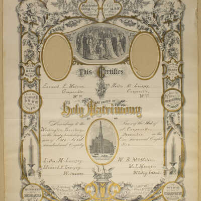 Certificate, Marriage