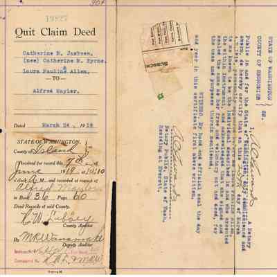 Quit Claim Deed - Catherine M. Jackson